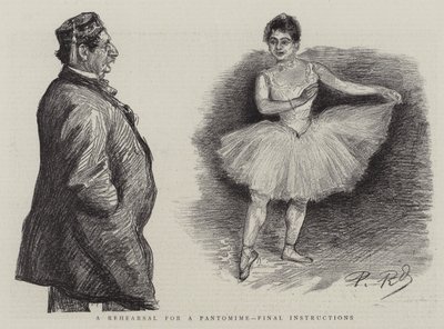 Próba do pantomimy, instrukcje końcowe autorstwa Charles Paul Renouard